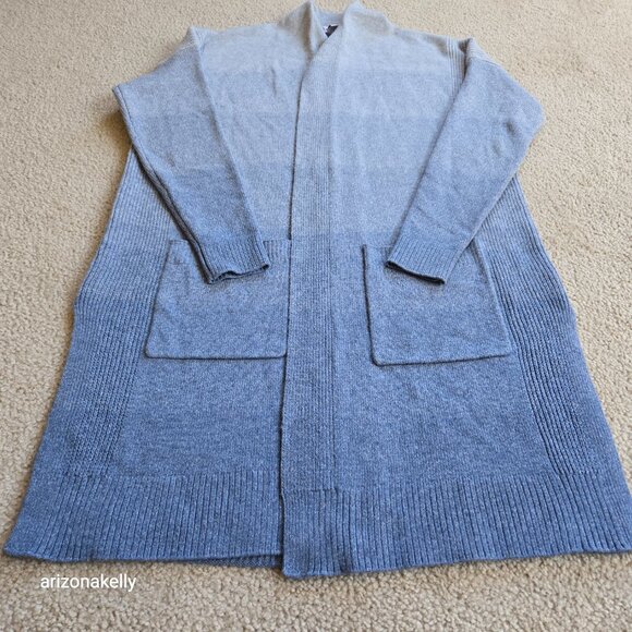 Athleta Spirit Wool Cashmere Ombre Wrap Duster Sweater Cardigan - Picture 5 of 15